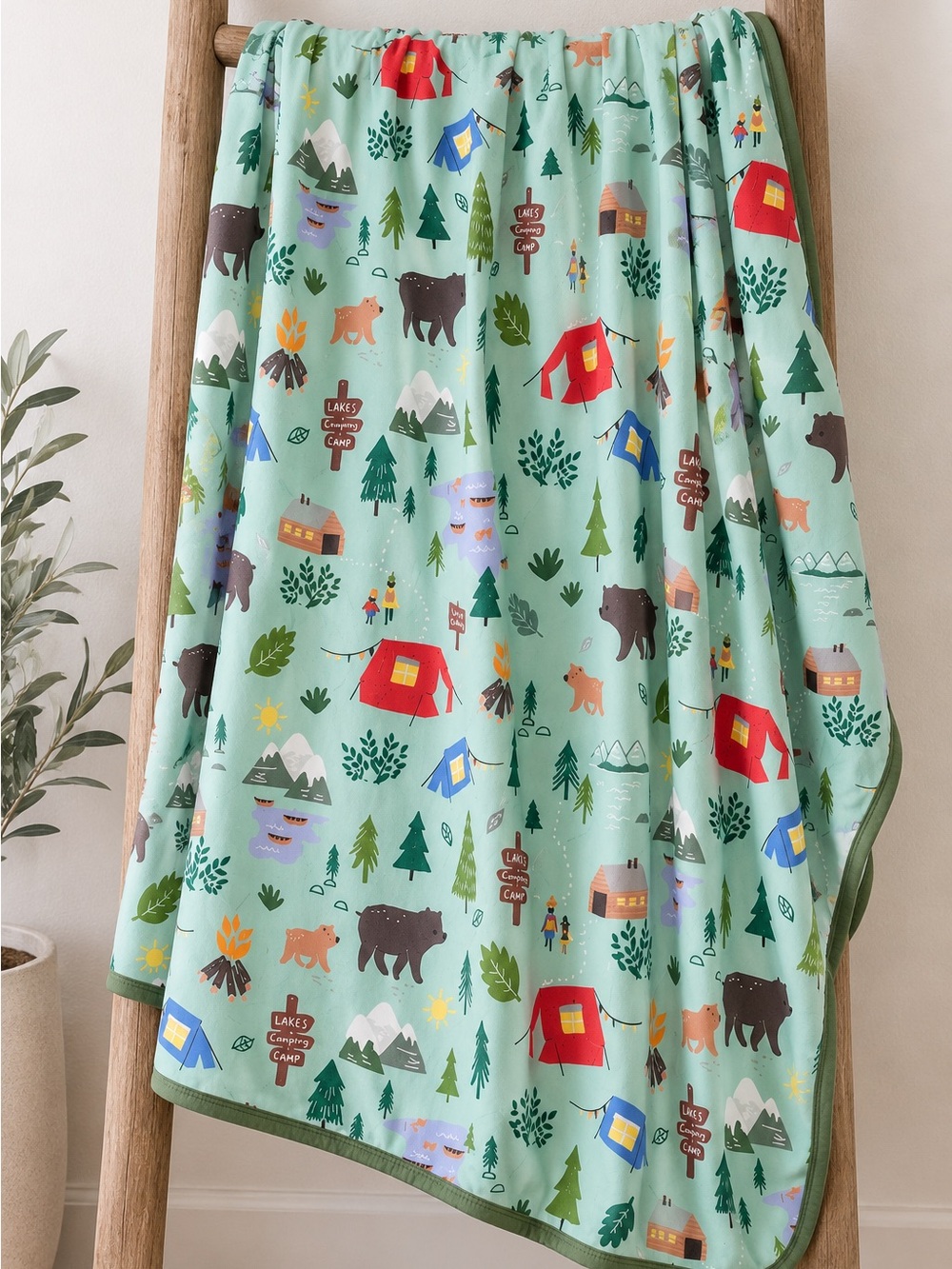 Little Sleepies Great Outdoors Cloud Blanket Bamboo 50x50